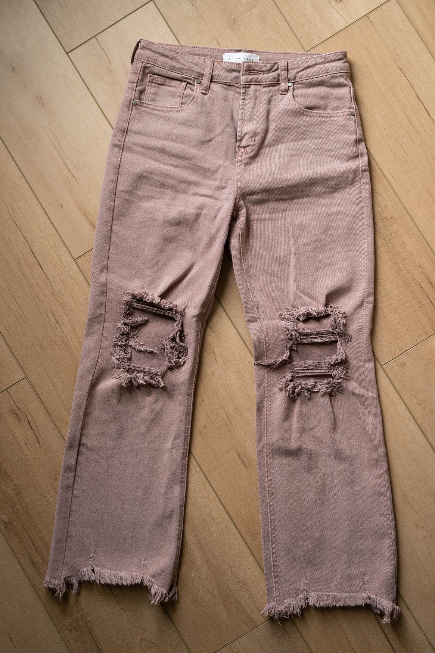 Risen Mauve Distressed Pants